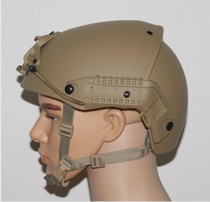 Ventilated ballistic Helmet with sides-rails and NVG Mount