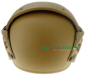 Ventilated ballistic Helmet with sides-rails and NVG Mount