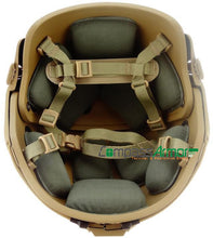 Ventilated ballistic Helmet with sides-rails and NVG Mount